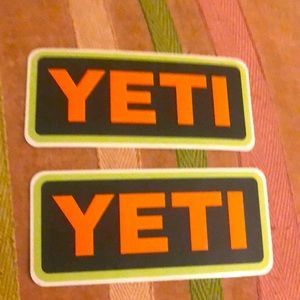 Yeti 2 Orange&Black w/Lime Green Trim Stickers
